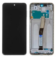 Дисплей для Xiaomi Redmi Note 9 Pro, Redmi Note 9S, білий (Glacier White), з рамкою, Original (PRC), M2003J6B2G, M2003J6A1G