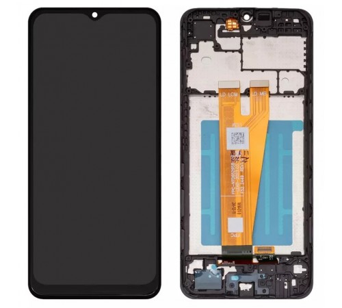 Дисплей для Samsung A045 Galaxy A04, черный, с рамкой, High Copy