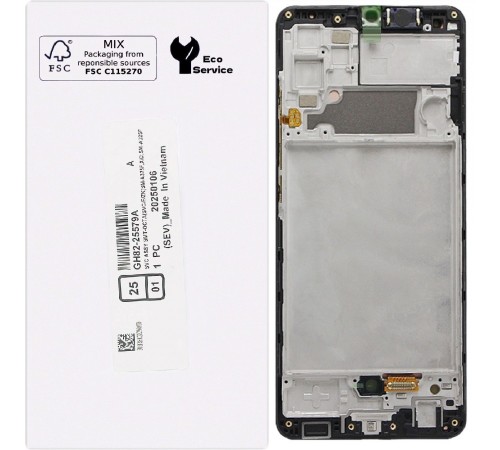 Дисплей для Samsung A165 Galaxy A16, черный, с рамкой, Original, сервисная упаковка, GH82-36253A