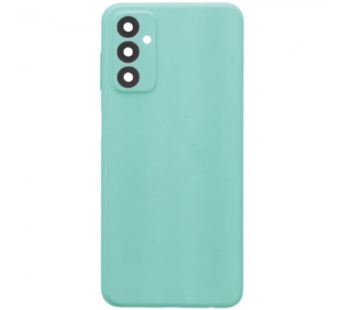 Задня панель корпусу для Samsung M135 Galaxy M13, блакитна (Light Blue), Copy + скло камери