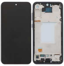 Дисплей для Samsung A556 Galaxy A55, синий (Navy), с рамкой, Copy (TFT)