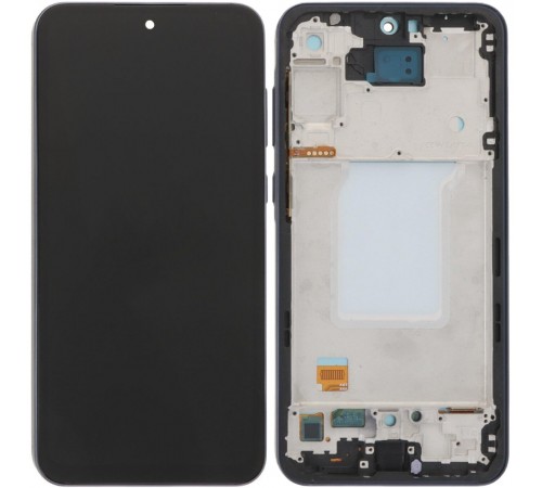 Дисплей для Samsung A556 Galaxy A55, синий (Navy), с рамкой, Copy (TFT)