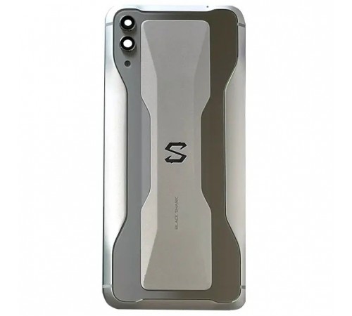 Задняя панель корпуса для Xiaomi Black Shark 2, серебристая + стекло камеры