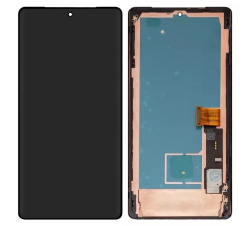 Дисплей для Google Pixel 7 Pro, чорний, з рамкою, High Copy (OLED)