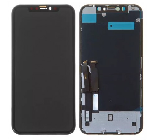 Дисплей для iPhone XR, чорний, з рамкою, Original (PRC), NEW, Toshiba/Sharp version