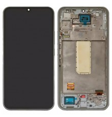 Дисплей для Samsung A346 Galaxy A34 5G, серебристый, с рамкой, Original (PRC)