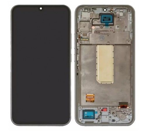 Дисплей для Samsung A346 Galaxy A34 5G, серебристый, с рамкой, Original (PRC)