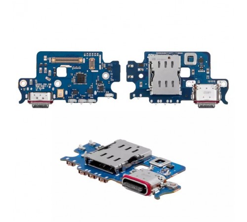 Шлейф для Samsung S911 Galaxy S23, коннектора зарядки, микрофона, плата зарядки, Original (PRC)