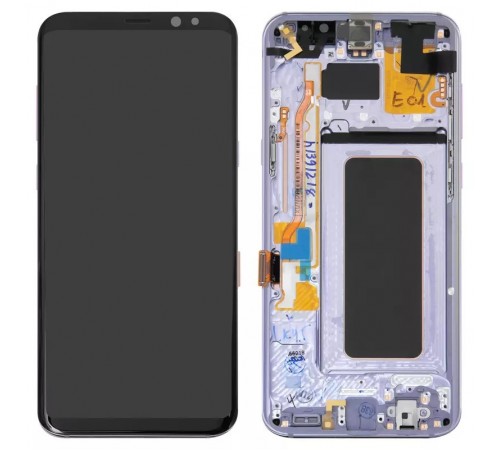 Дисплей для Samsung G955 Galaxy S8 Plus, серый, с рамкой, Original, сервисная упаковка, orchid gray, #GH97-20470C/GH97-20564C/GH97-20565C