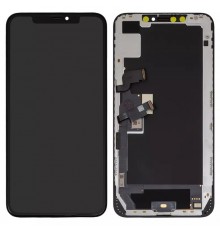 Дисплей для iPhone XS Max, чорний, з рамкою, High Copy (OLED), Self-welded OEM soft