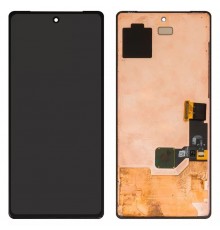 Дисплей для Google Pixel 7, чорний, без рамки, Оригінал (переклеєно скло), GVU6C, GQML3