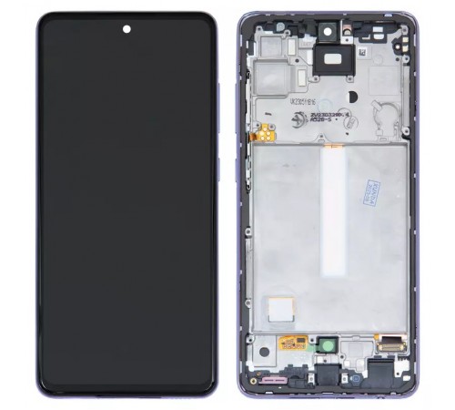 Дисплей для Samsung A525 Galaxy A52, A526 Galaxy A52 5G, фиолетовый, с рамкой, Оригинал (переклеено стекло) Дисплей для Samsung A525 Galaxy A52, A526 Galaxy A52 5G, фиолетовый, с рамкой, Оригинал (переклеено стекло)