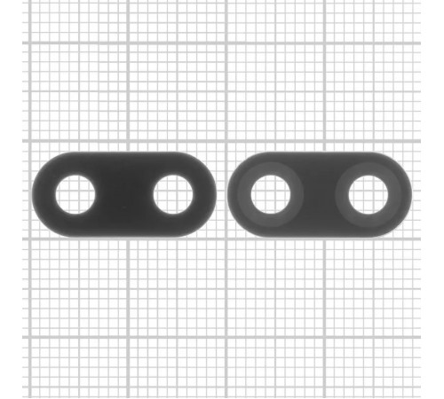 Скло камери для Xiaomi Redmi 7, чорне, без рамки, M1810F6LG, M1810F6LH, M1810F6LI