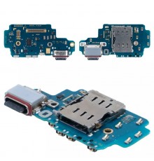 Шлейф для Samsung S928 Galaxy S24 Ultra, коннектора зарядки, з мікрофоном, з SIM-конектором, Original (PRC), плата зарядки