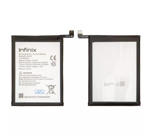 Акумулятор BL-49KX для Infinix Note 11, Note 12, Li-Polymer, 3,87 В, 5000 мАг, Original (PRC) Акумулятор BL-49KX для Infinix Note 11, Note 12, Li-Polymer, 3,87 В, 5000 мАг, Original (PRC)
