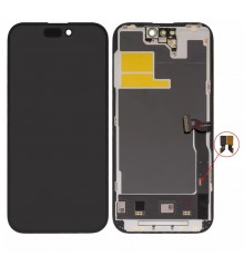 Дисплей для iPhone 14 Pro, чорний, з рамкою, High Copy без мікросхеми, (OLED), OEM soft