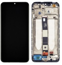Дисплей для Xiaomi Redmi 10A, чорний, з рамкою, High Copy