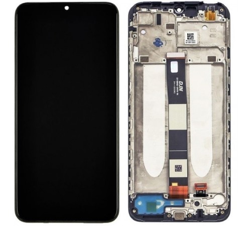 Дисплей для Xiaomi Redmi 10A, чорний, з рамкою, High Copy