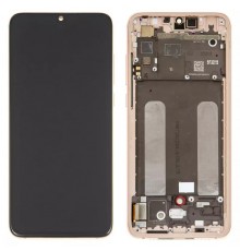 Дисплей для Xiaomi Mi 9 Lite, Mi CC9, золотистый, с рамкой, Оригинал (переклеено стекло), M1904F3BG