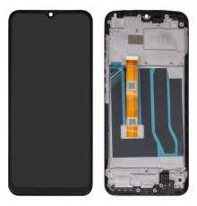 Дисплей для Realme C11, Narzo 30A, чорний, з рамкою, High Copy, p/n: FPC-HTF065H113