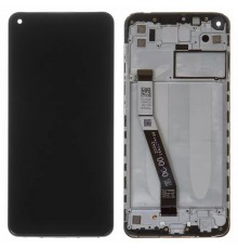 Дисплей для Xiaomi Redmi 10X 4G, Redmi Note 9, чорний, з рамкою, Original (PRC), M2003J15SC, M2003J15SG, M2003J15SS