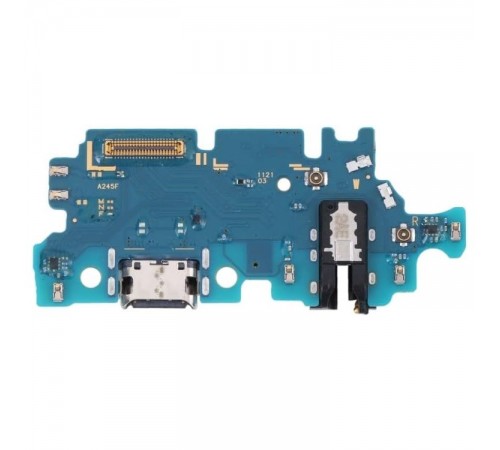 Шлейф для Samsung A245 Galaxy A24, коннектора наушників, коннектора зарядки, з мікрофоном, плата зарядки, Original (PRC)