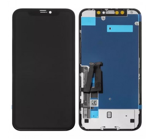 Дисплей для iPhone XR, чорний, з рамкою, Copy, з захисним екраном дисплея, (TFT), YOUDA