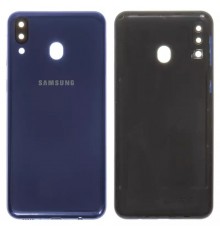 Задня панель корпусу для Samsung M205F/DS Galaxy M20, синя + скло камери