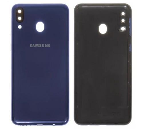 Задня панель корпусу для Samsung M205F/DS Galaxy M20, синя + скло камери