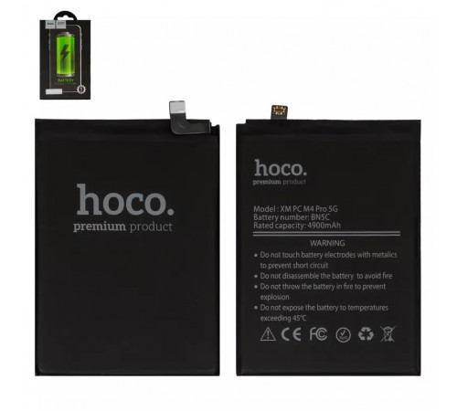 Аккумулятор Hoco BN5H для Xiaomi Poco M4 5G, Poco M5 4G, Redmi 10 5G, Redmi Note 11E, Li-Polymer, 3,87 B, 5000 мАч