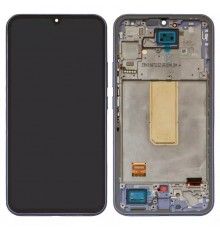 Дисплей для Samsung A346 Galaxy A34 5G, фиолетовый, с рамкой, Original (PRC)