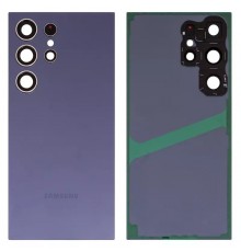 Задняя панель корпуса для Samsung S928 Galaxy S24 Ultra, фиолетовая (Titanium Violet) + стекло камеры