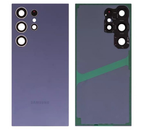 Задняя панель корпуса для Samsung S928 Galaxy S24 Ultra, фиолетовая (Titanium Violet) + стекло камеры