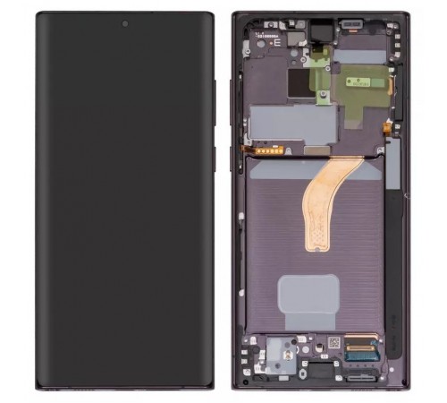 Дисплей для Samsung S908B Galaxy S22 Ultra 5G, черный, с рамкой, Original (PRC)
