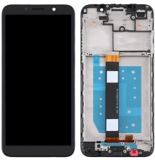 Дисплей для Motorola Moto E6 Play XT2029, черный, с рамкой, High Copy