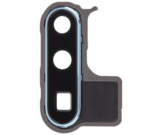 Скло камери для Huawei P30 Pro, синє (Aurora Blue), з рамкою