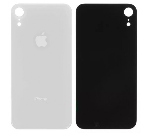 Задняя панель корпуса для iPhone XR, белая, нужно снять стекло камеры, small hole