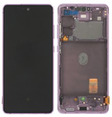 Дисплей для Samsung G780 Galaxy S20 FE, лавандовый, с рамкой, High Copy (OLED)