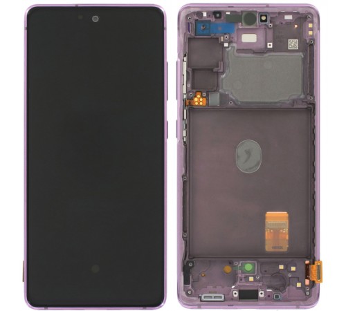 Дисплей для Samsung G780 Galaxy S20 FE, лавандовый, с рамкой, High Copy (OLED)
