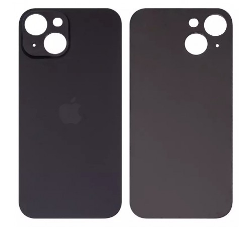 Задня панель корпусу для iPhone 15, чорна, не потрібно знімати скло камери, High Copy big hole