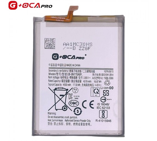 Аккумулятор G+OCA Pro EB-BN770ABY для Samsung N770 Galaxy Note 10 Lite, Li-ion, 3.86 В, 4500 мАч Аккумулятор G+OCA Pro EB-BN770ABY для Samsung N770 Galaxy Note 10 Lite, Li-ion, 3.86 В, 4500 мАч