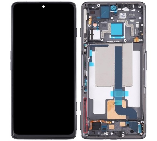 Дисплей для Xiaomi Poco F4 GT, черный (Stealth Black), с рамкой, Copy (TFT)