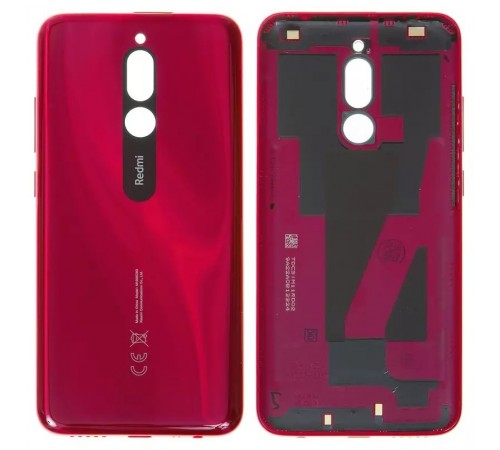 Задняя панель корпуса для Xiaomi Redmi 8, красная, с боковыми кнопками