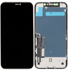 Дисплей для iPhone 11, черный, с рамкой, Original (PRC) (переклеено стекло)