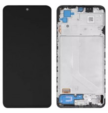 Дисплей для Xiaomi Poco M5s, Redmi Note 10, Redmi Note 10S, чорний, з рамкою, Original (PRC)