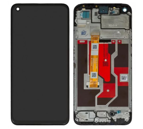 Дисплей для Oppo A36, A76, чорний, з рамкою, High Copy, PESM10, CPH2375, BV06663M-L01-MB00, AA255-BOEE, P6604H3L0-FPCA-P1.1  