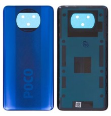 Задняя панель корпуса для Xiaomi Poco X3, синяя (Cobalt Blue)
