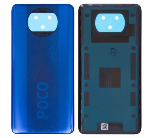 Задняя панель корпуса для Xiaomi Poco X3, синяя (Cobalt Blue) Задняя панель корпуса для Xiaomi Poco X3, синяя (Cobalt Blue)