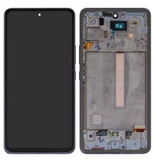 Дисплей для Samsung A536 Galaxy A53 5G, синий, на версии Android 14 и выше работать не будет!, с рамкой, High Copy original LCD size, (OLED)