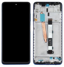 Дисплей для Xiaomi Poco X3, синій (Cobalt Blue), з рамкою, Original (PRC)